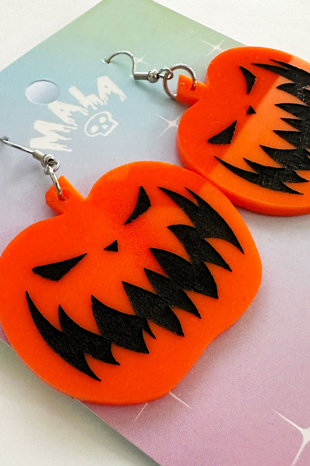 Evil Pumpkin Dangle Earrings
