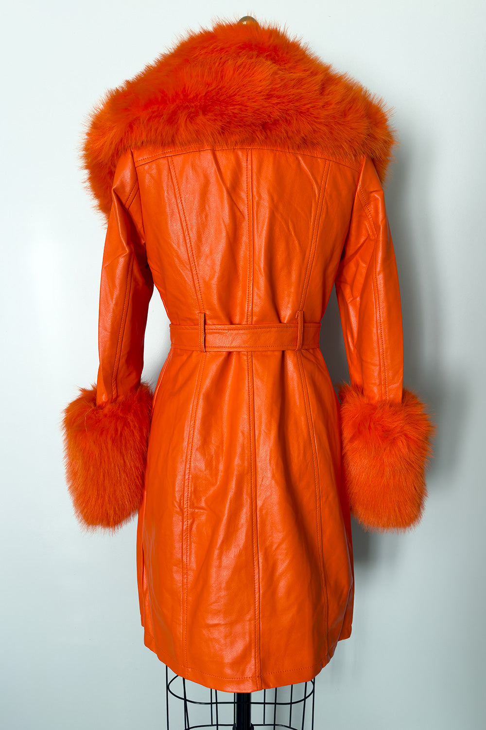 The Mae West Faux Fur Jacket Orange