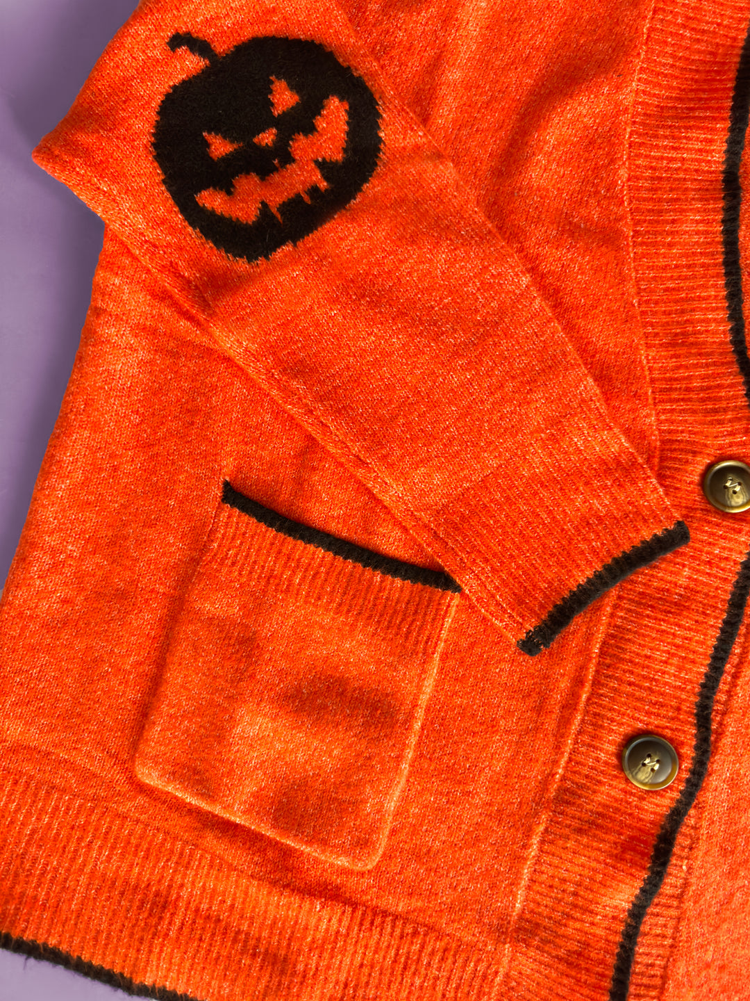 Attack of the Killer Pumpkins Oversize Cardigan in Orange