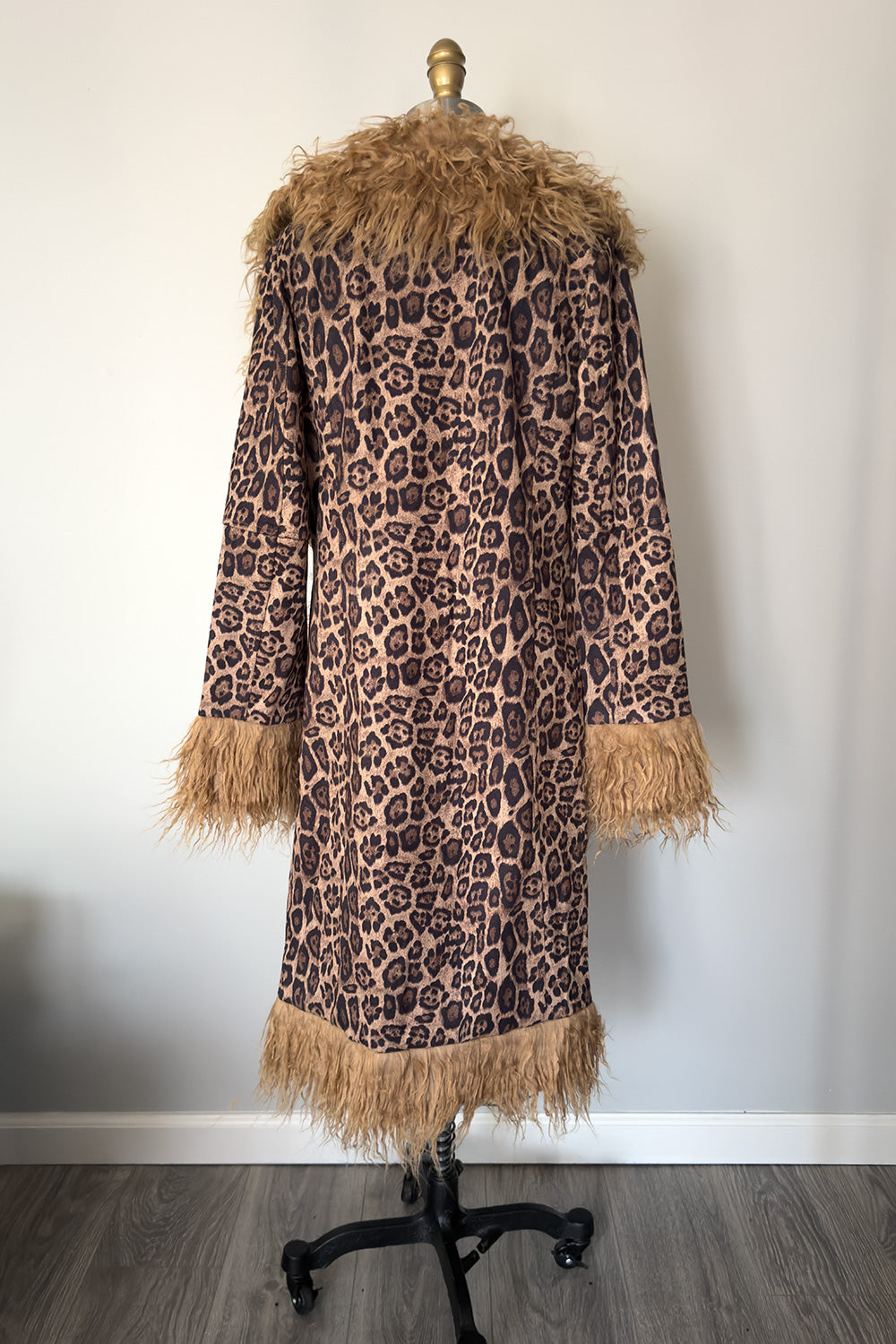 Penny Lane Leopard and Fur Long Cardigan