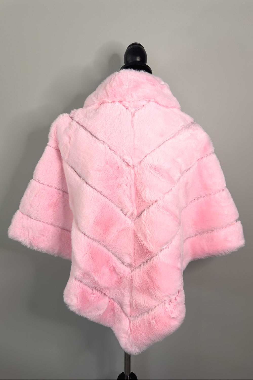 Pink Fur Poncho