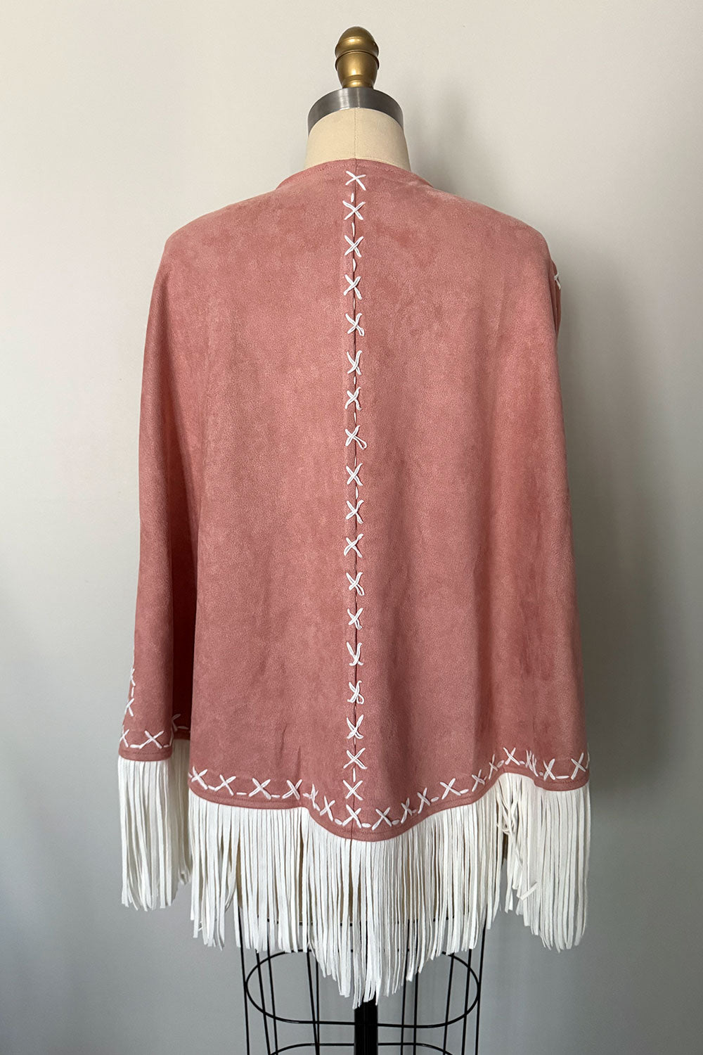 Howdy Y'all Pink Western Cape with Fringe