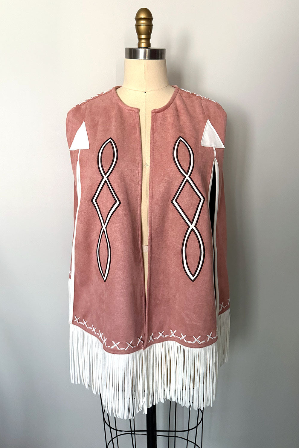 Howdy Y'all Pink Western Cape with Fringe