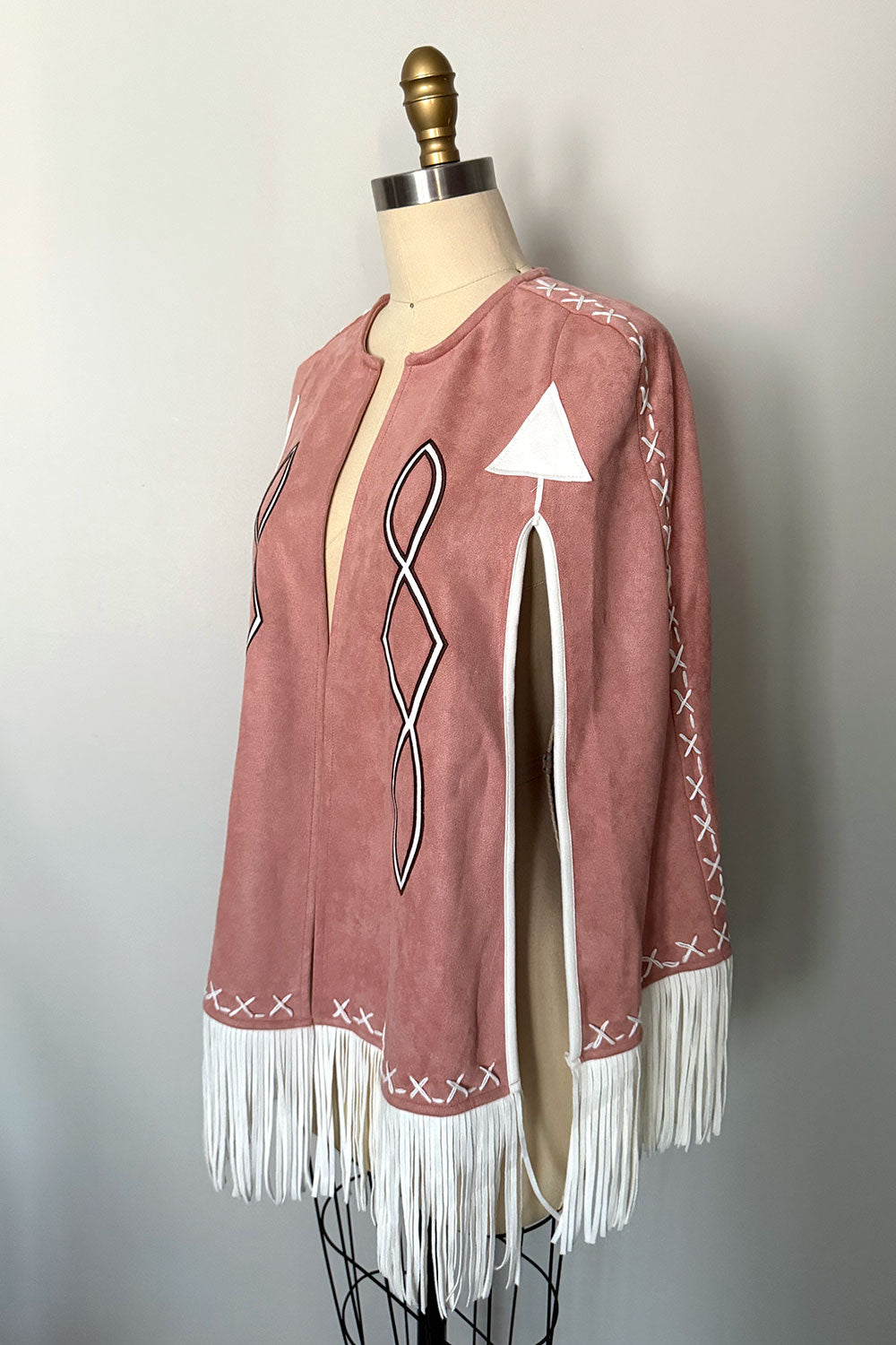 Howdy Y'all Pink Western Cape with Fringe