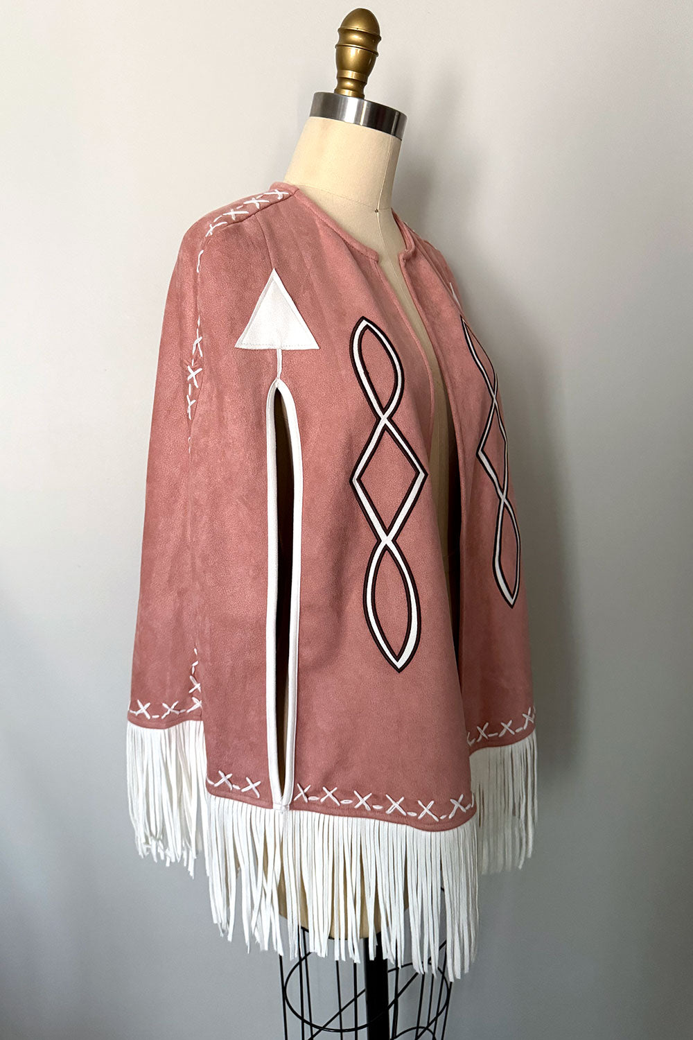 Howdy Y'all Pink Western Cape with Fringe