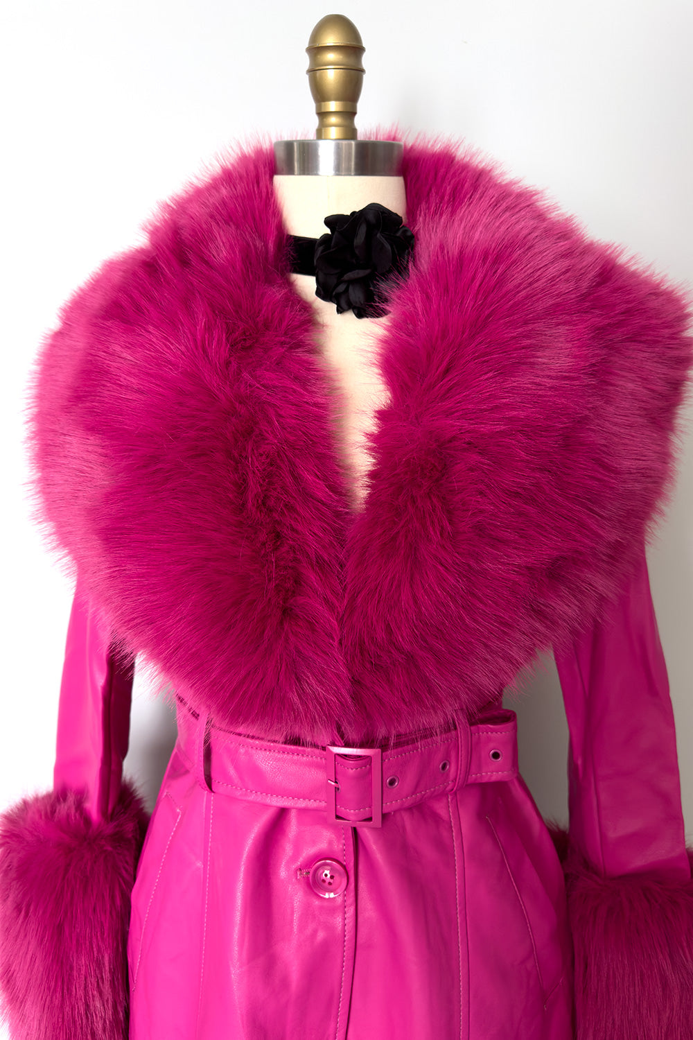 The Mae West Faux Fur Jacket Pink