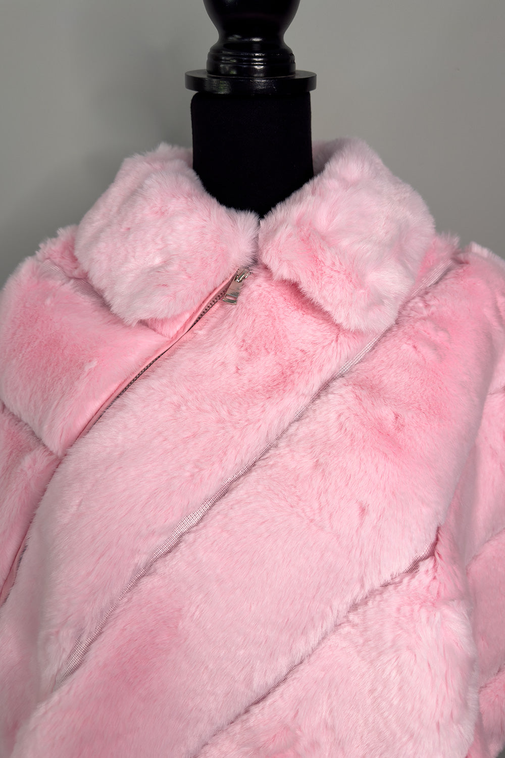 Pink Fur Poncho