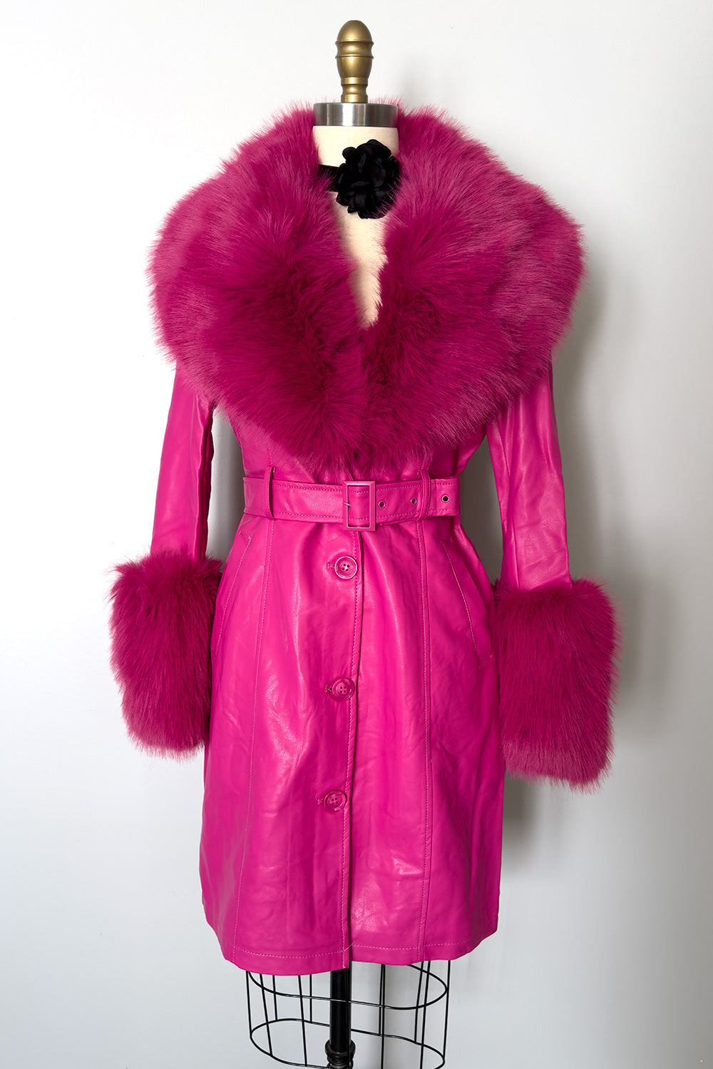 The Mae West Faux Fur Jacket Pink