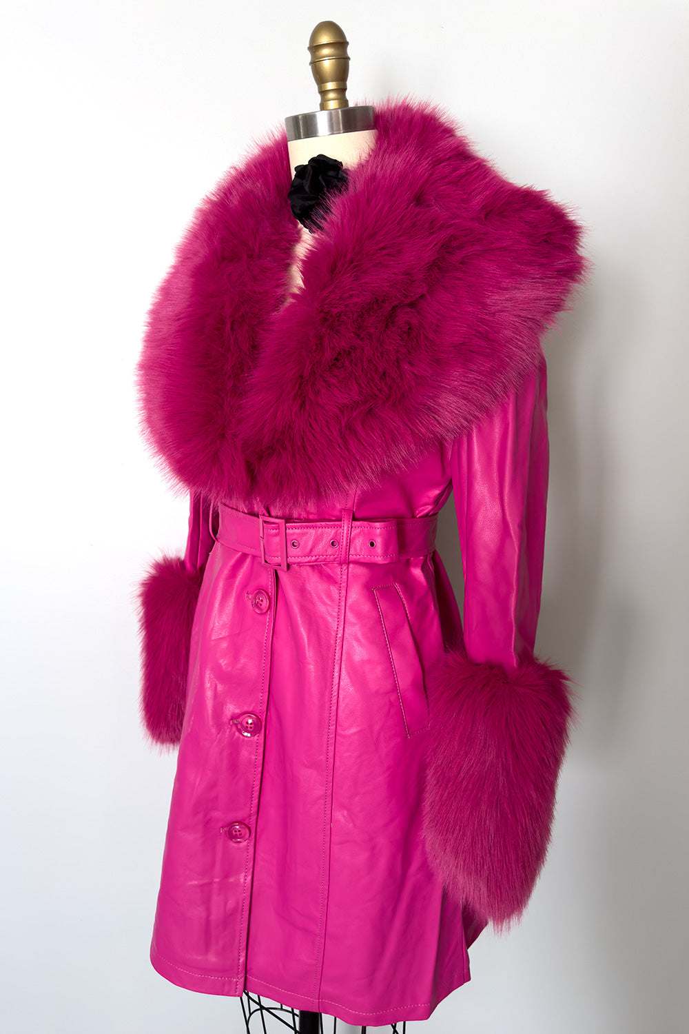 The Mae West Faux Fur Jacket Pink