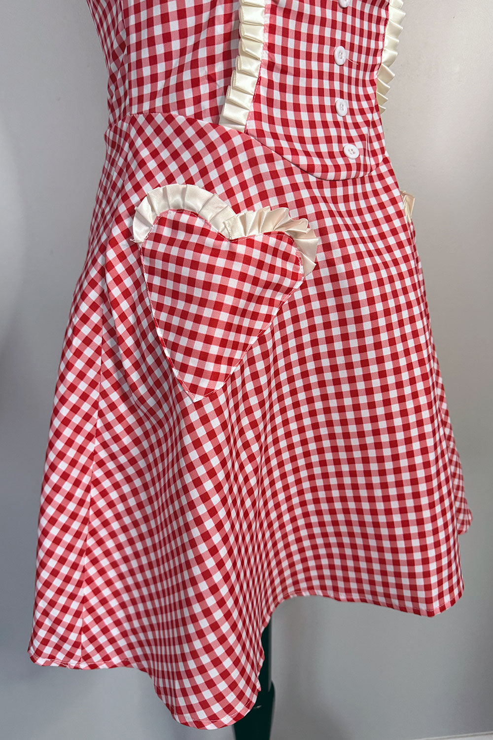 Cornfield Cutie Red Gingham Dress