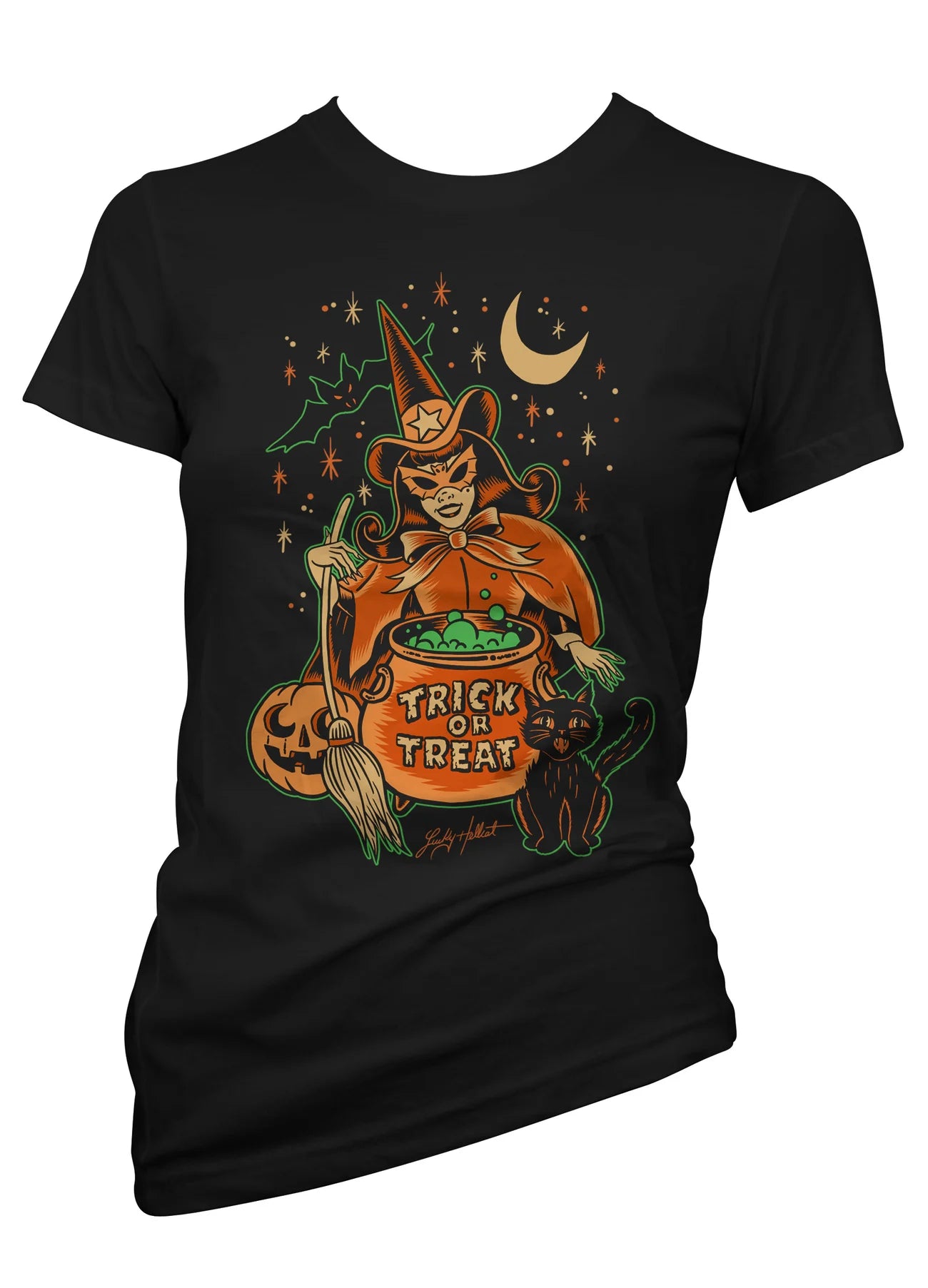 Lucky Hellcat Witch Party Women's T