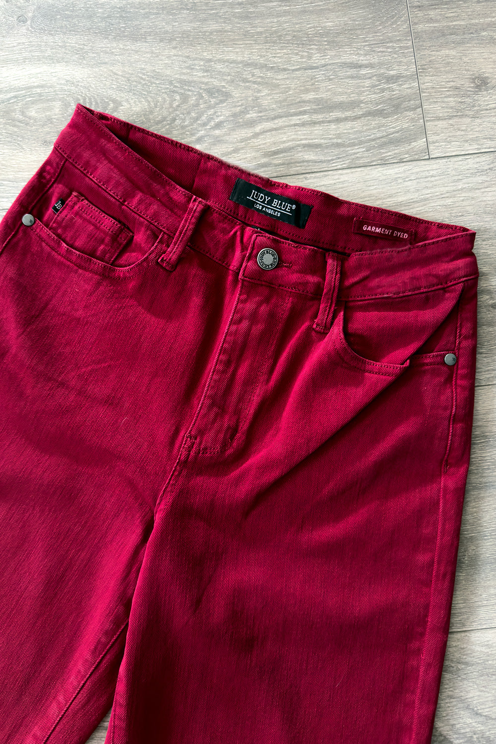 Sweetheart Pocket Red Straight Leg Jeans