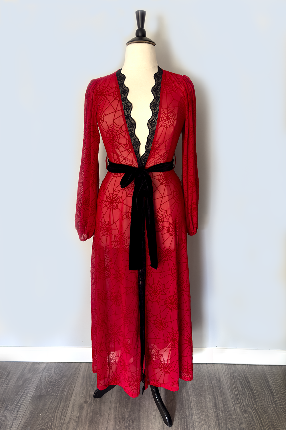 Winchester Mystery House® X TOBS Spiderwebs in the Attic Duster Red