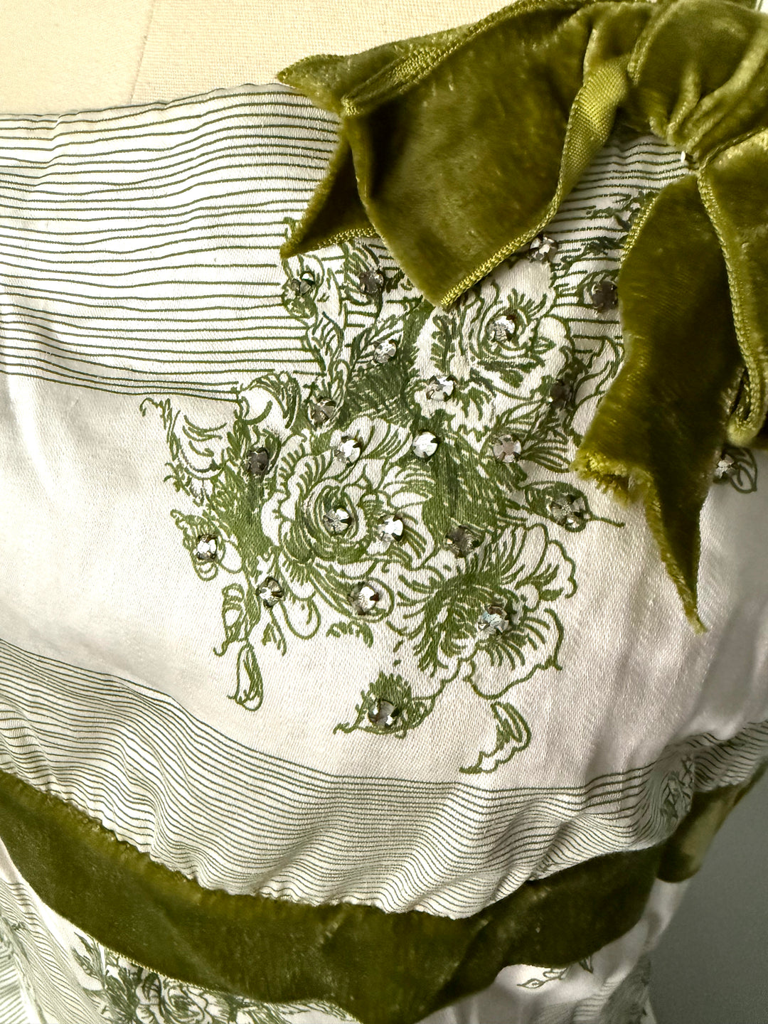 Velvet Rose Green Garden Circle Skirt Dress - FINAL SALE