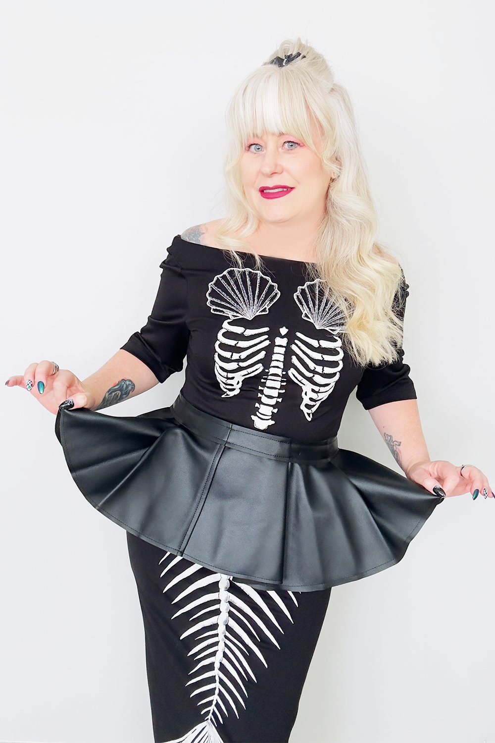 Peplum top skirt costume