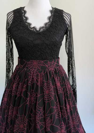 Spiderwebs in the Attic Gathered Skirt