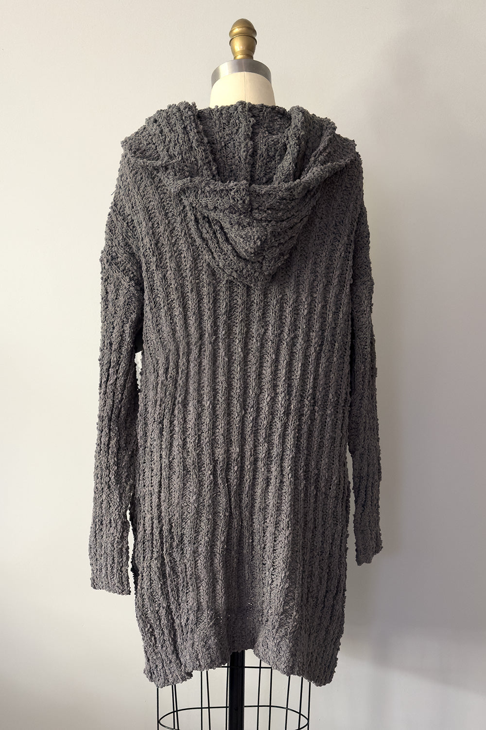 The Shag Cardigan in Stone Grey