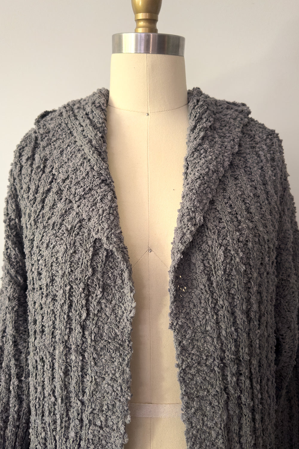 The Shag Cardigan in Stone Grey