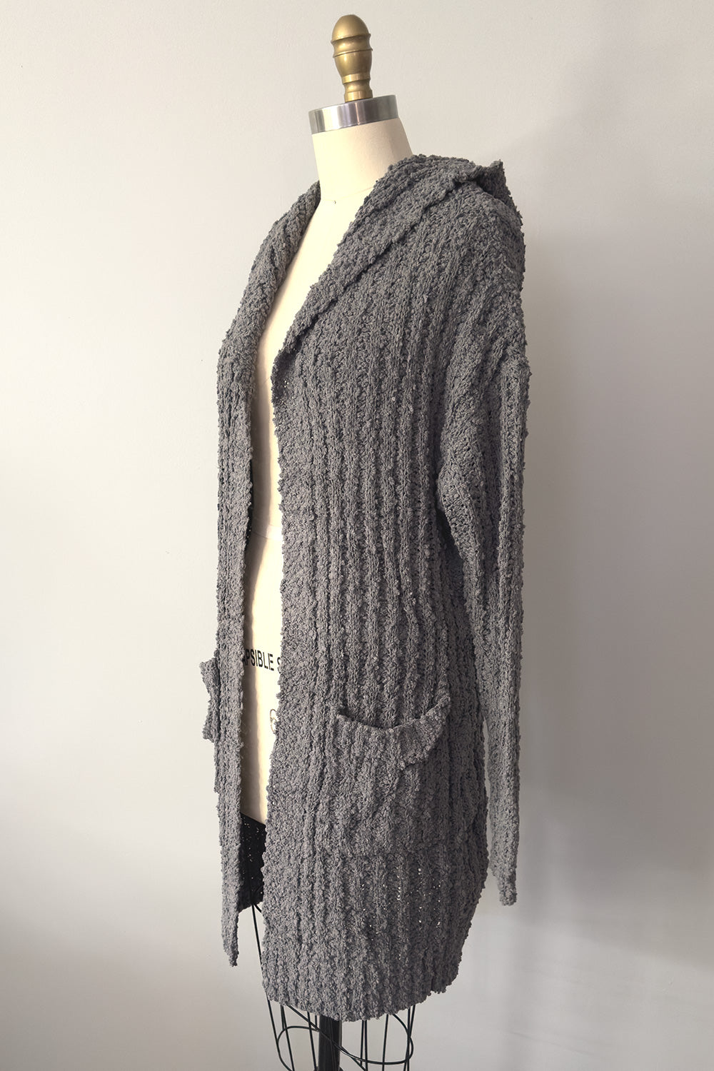 The Shag Cardigan in Stone Grey