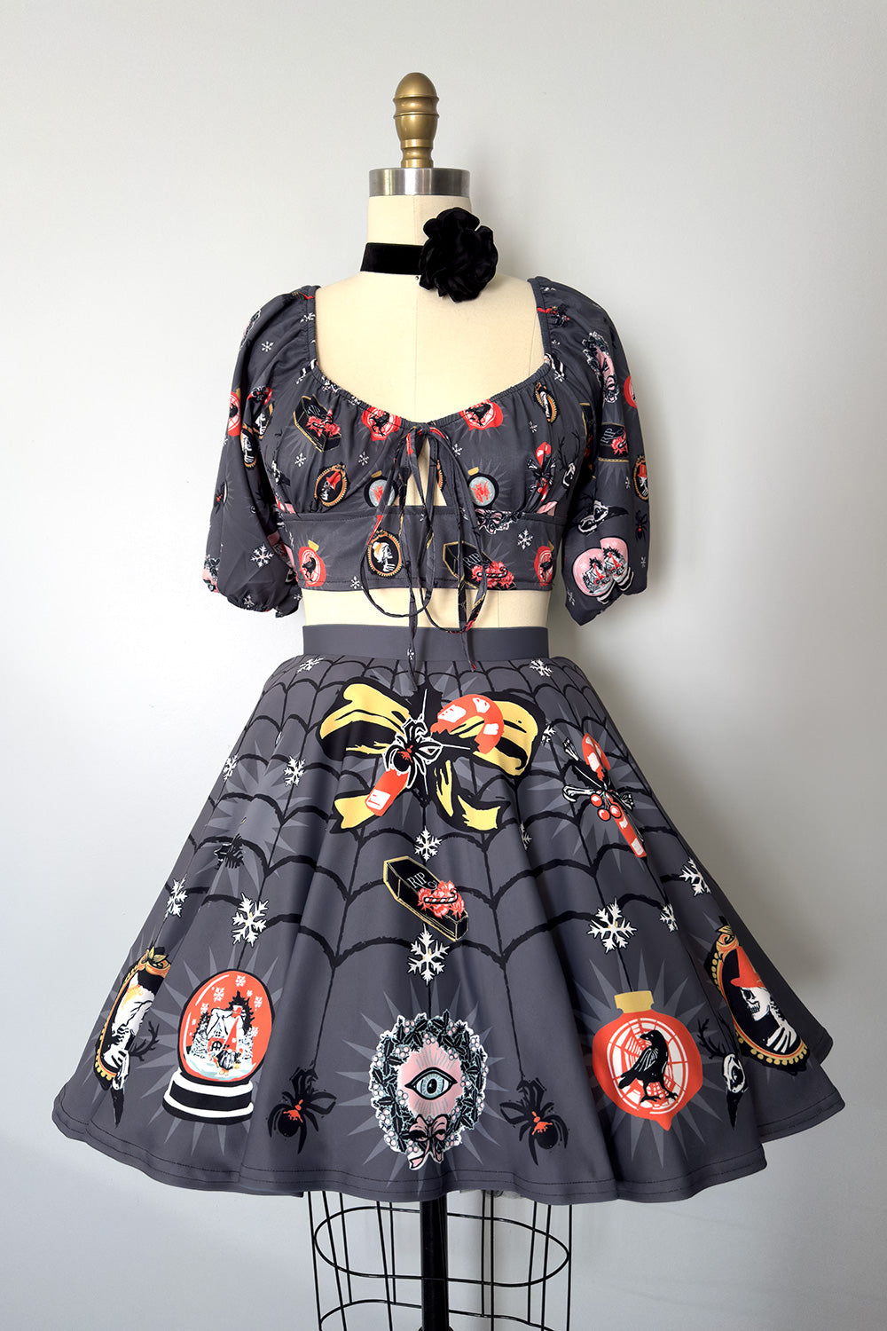 Victorian Holiday Skater Skirt