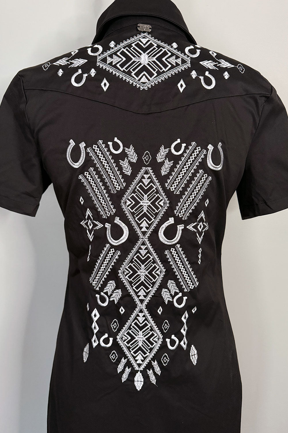 Haunted Honey Western Button Down Shirt Dress