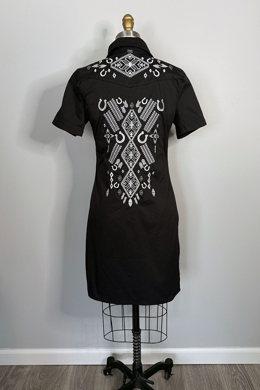 Haunted Honey Western Button Down Shirt Dress