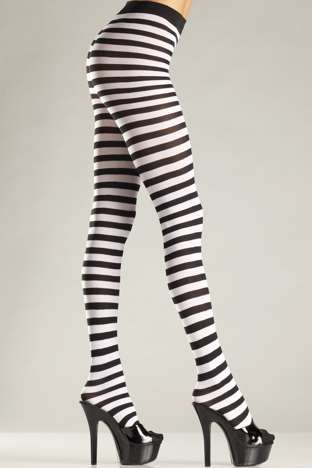 Black and White Stripe Stockings