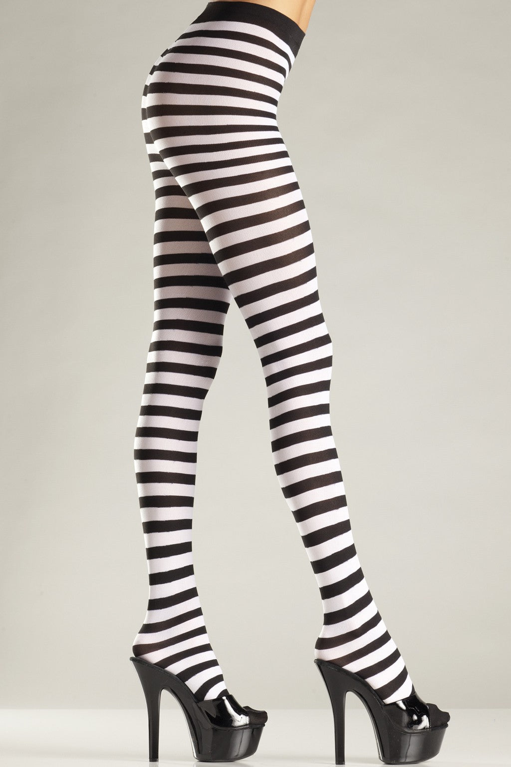 Black and White Stripe Stockings - FINAL SALE