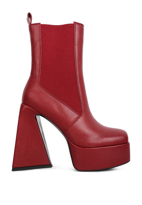 Frosty High Platform Block Heeled Chelsea Boot