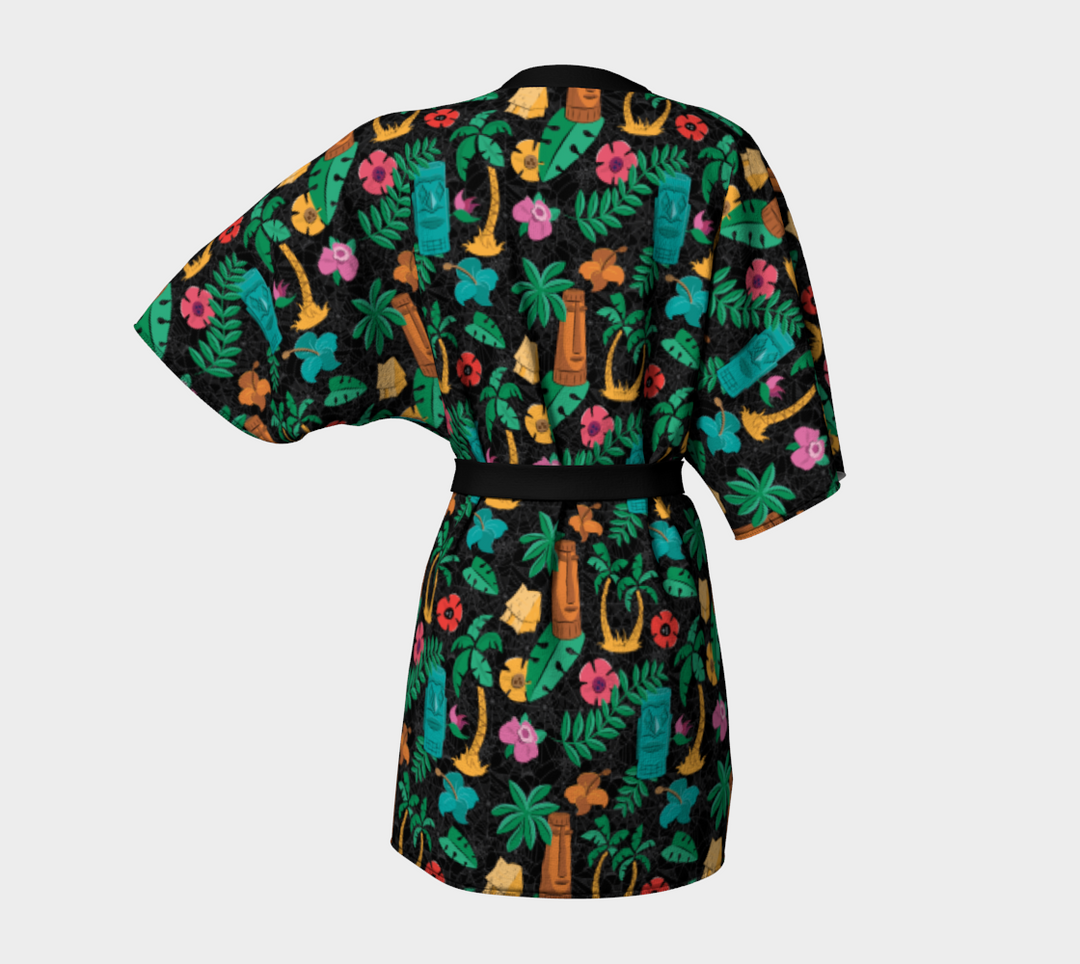 Tiki Noir Kimono Robe
