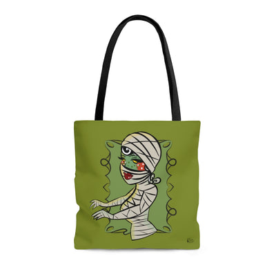 Miss Formaldehyde Mummy Lady by Coppertop Ink Tote Bag