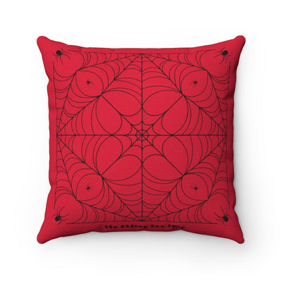 Picnic in the Park Spiderweb Polyester Square Pillow