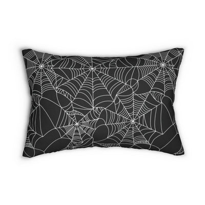 Spiderweb Print Rectangle Throw Pillow