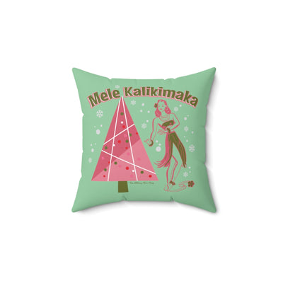 Mele Kalikimaka Throw Pillow Mint