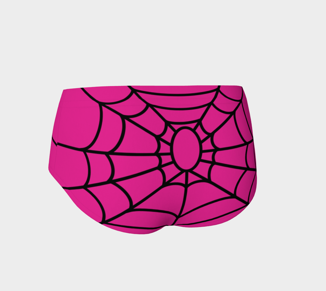 Goth Ghoul Summer Spiderweb Bikini Bottoms Pink