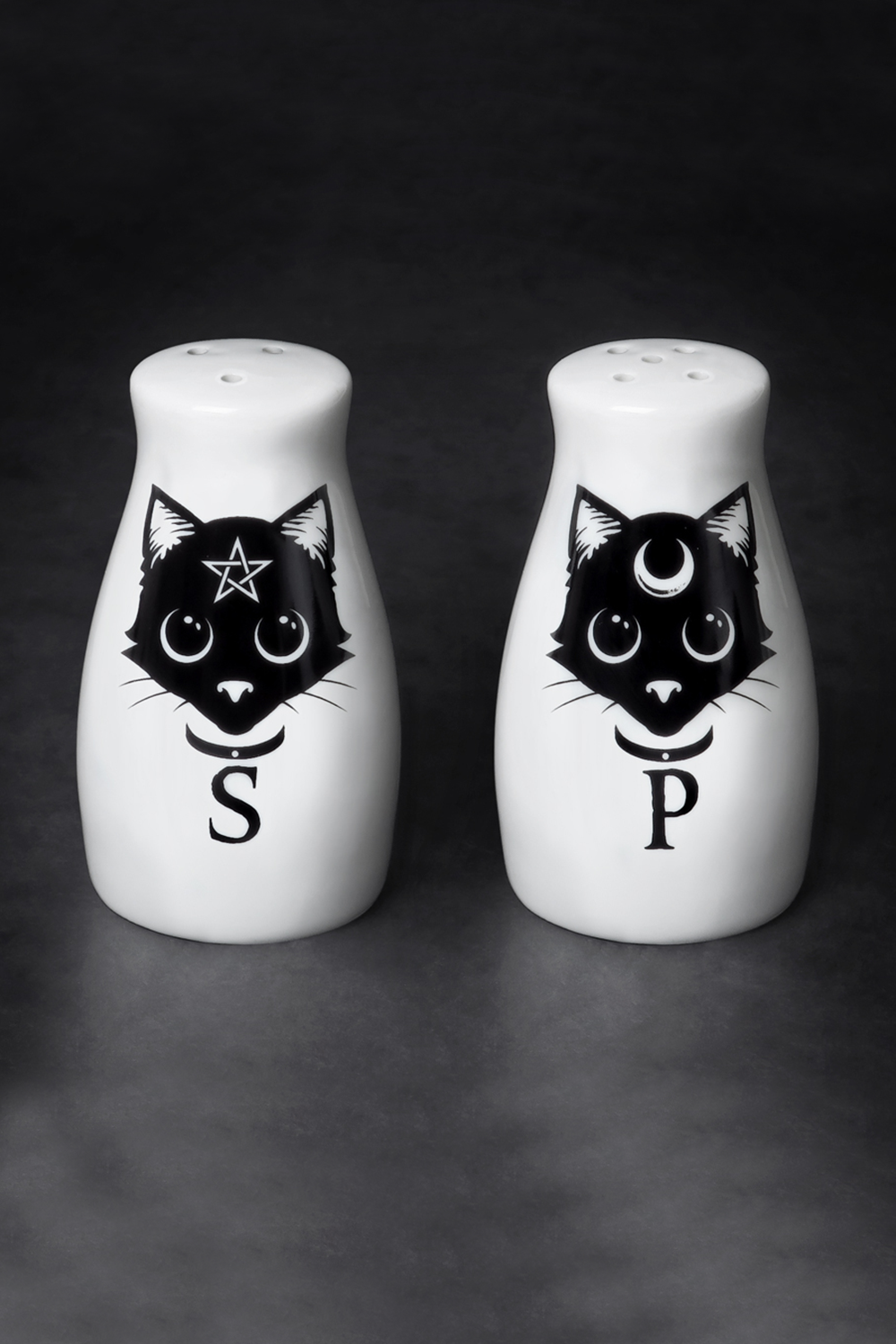 Black Cats Salt & Pepper Shaker Set