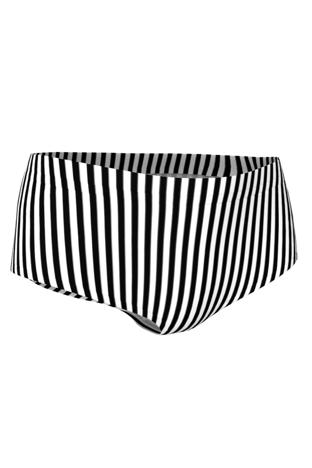 Black and White Stripe Bikini Bottoms