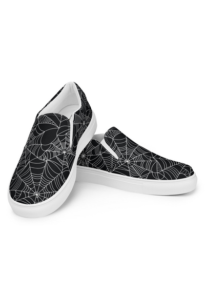 Tangled Web Spiderweb Men’s slip-on canvas shoes