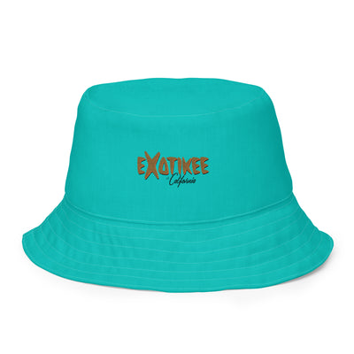 Exotikee of California Reversible Tiki Tapa Print Bucket Hat