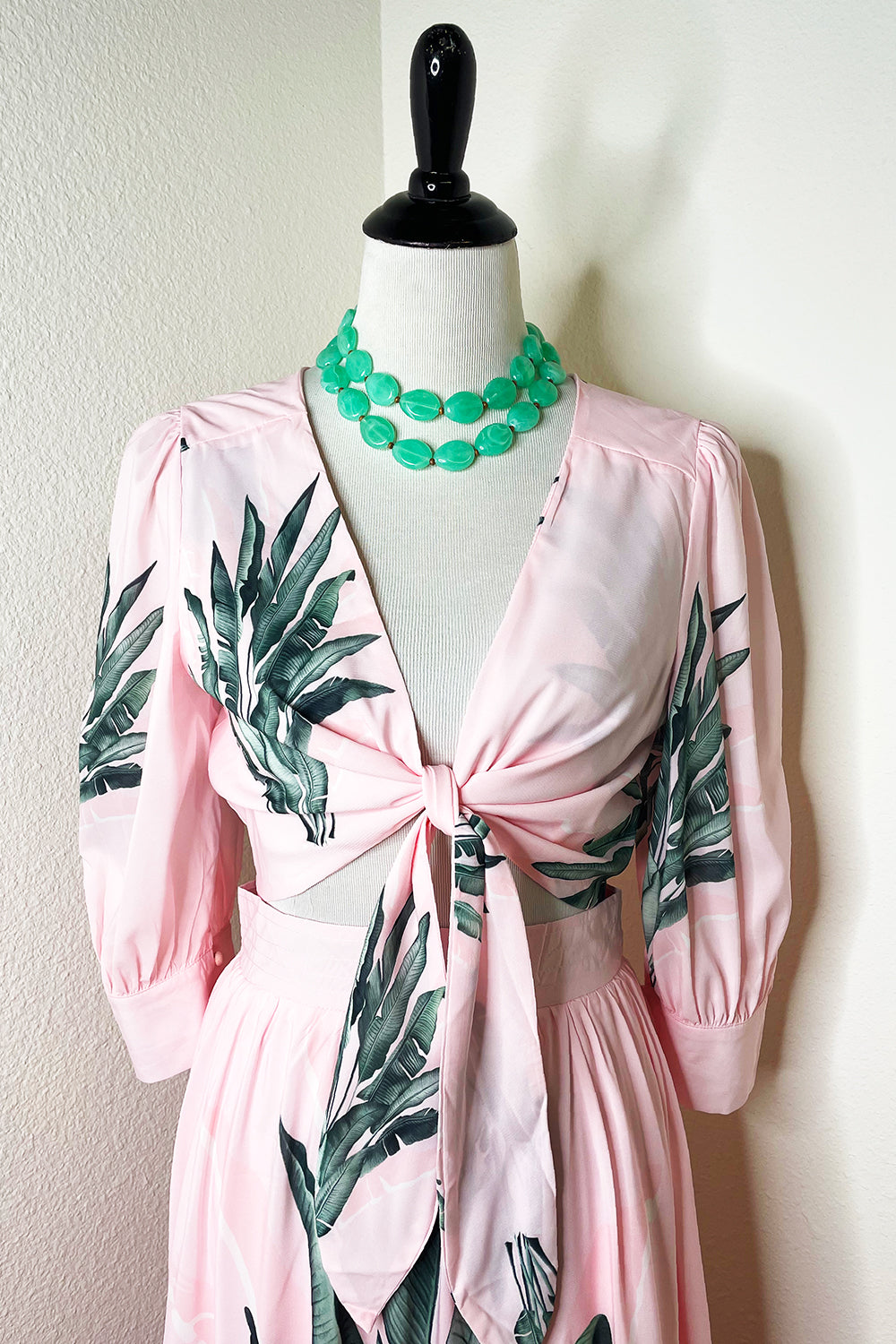 Aloha Kiss Tie Front Top Pink