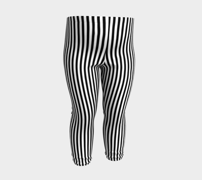 Black and White Stripe Toddler Leggings