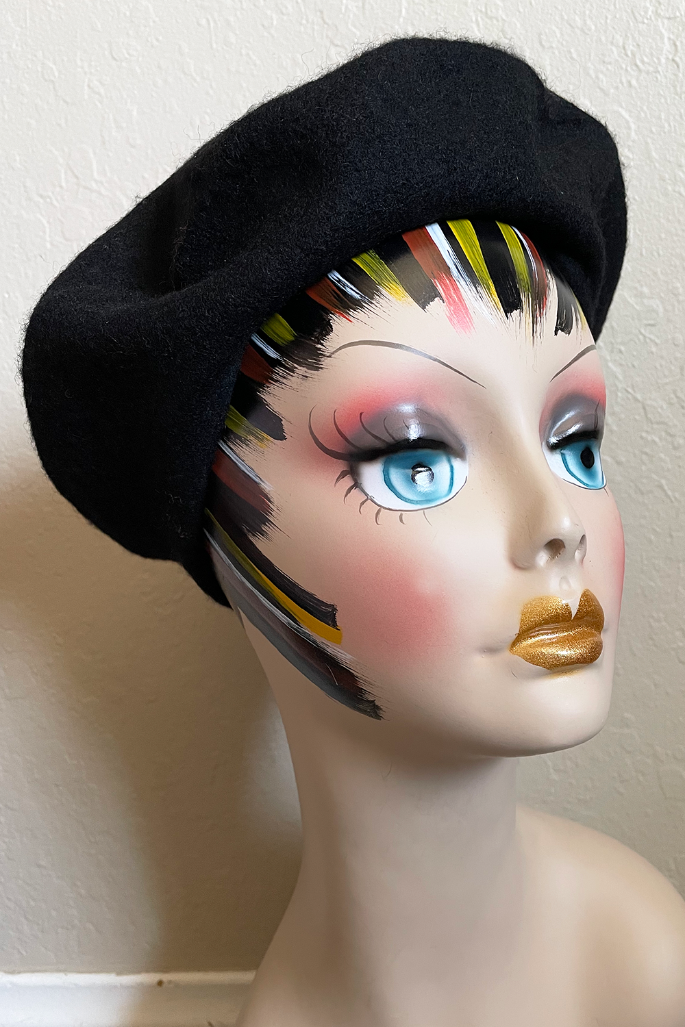 Glamour Ghoul Black Spiderweb Beret