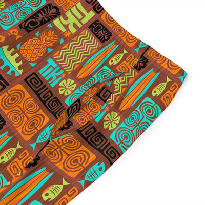 Exotikee Tiki Tapa Print Board Shorts