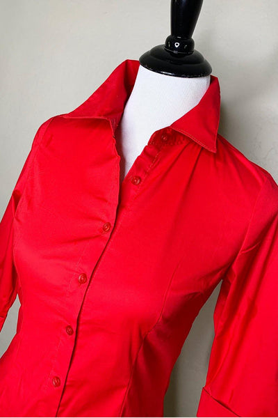 The Quintessential Blouse in Red - The Oblong Box Shop