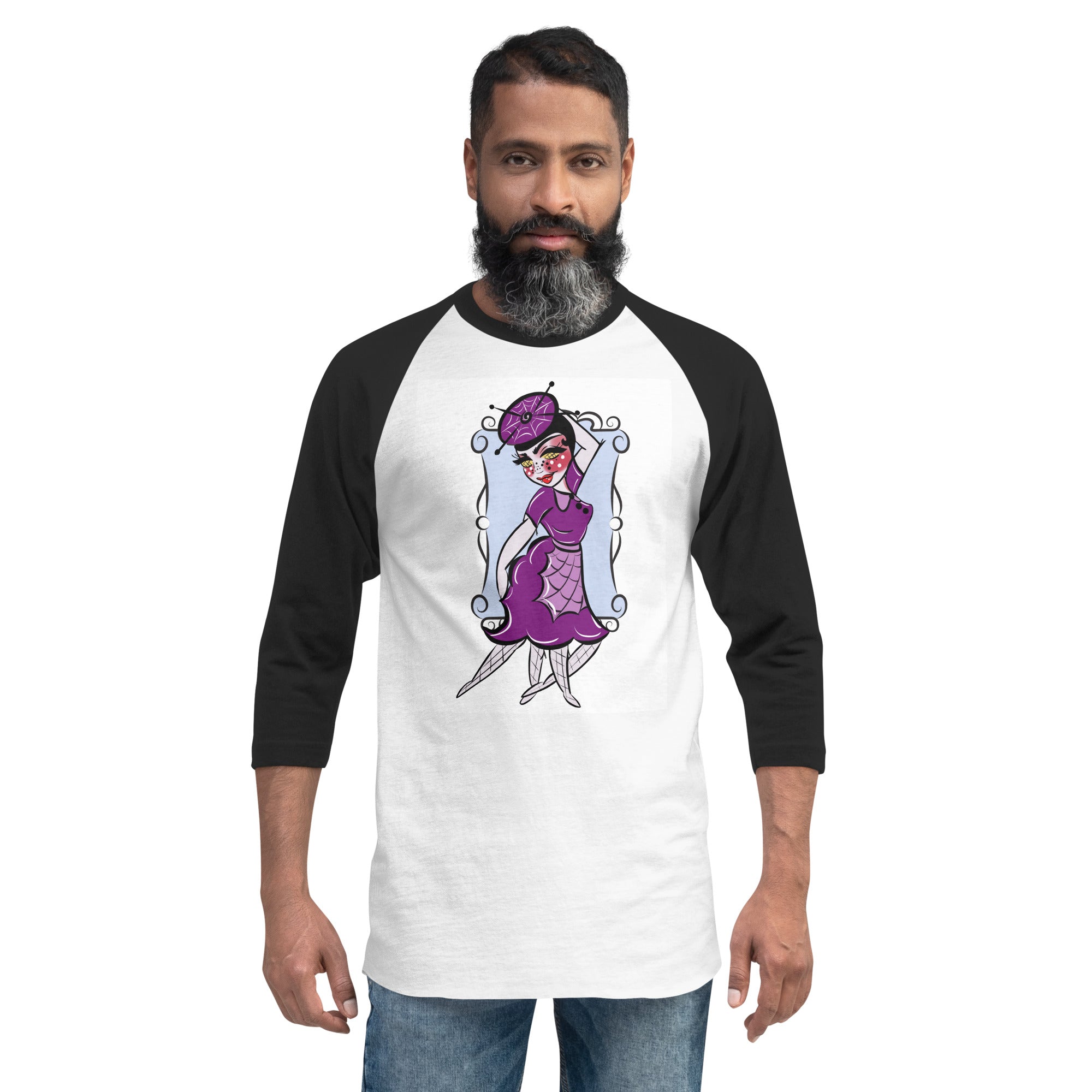 Wendy Web Spider Lady by Coppertop Ink Unisex Raglan T