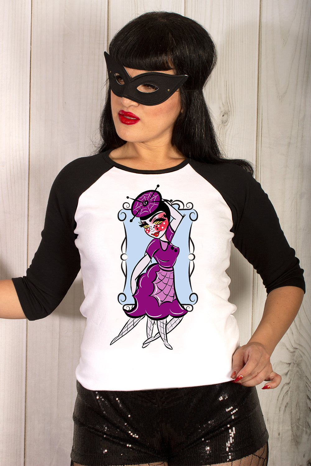 Wendy Web Spider Lady by Coppertop Ink Unisex Raglan T